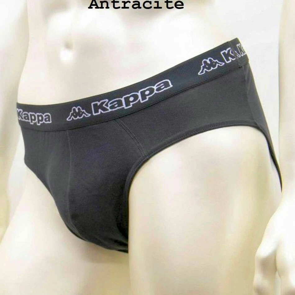6 Men's Kappa Stretch Cotton Briefs With External Logo Elastic Art K1111 - Image 3 of 4
