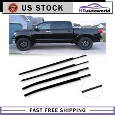 For 2007-19 Toyota Tundra Crewmax Weatherstrip Window Moulding Trim Seal Belt 4x