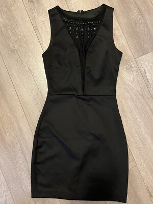 Foreign Exchange Deep V Sheer Black Bodycon Dress Size Small | eBay Foreign Exchange Deep V Sheer Black Bodycon Dress Size Small | eBay