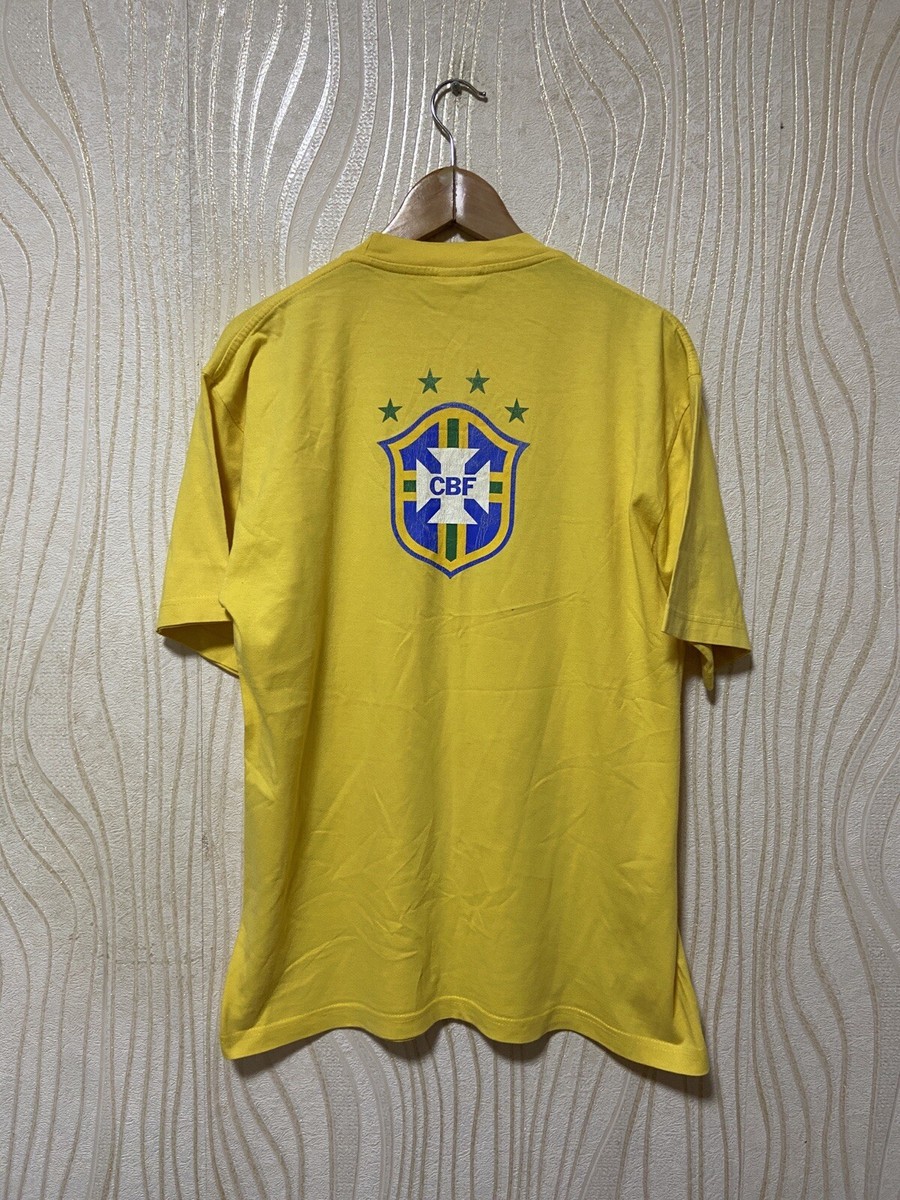 Nike ブラジル代表 Tシャツ イエロー 00s CBF サッカー Y2K 2000s BRAZIL FOOTBAL SHIRT SOCCER JERSEY NIKE sz M MEN YELLOW
