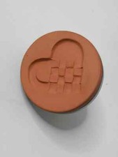 Cookie Stamp Woven Heart 2" Rycraft Terra Cotta Kitchen Baking Cook Accessory