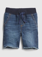 NEW GAP 30 Toddler Boys Pull-On Denim Shorts with Washwell Dark Wash Size 4T