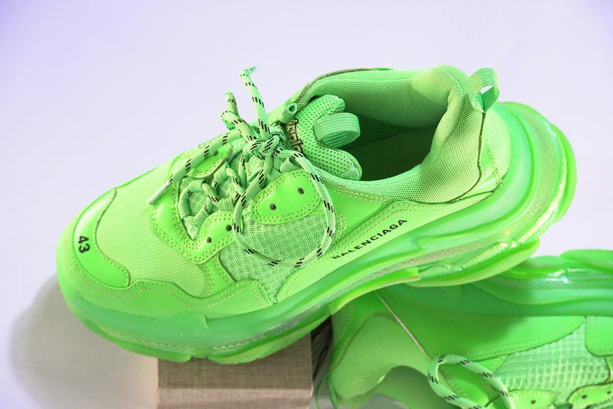 Balenciaga triple s trainer neon green sale