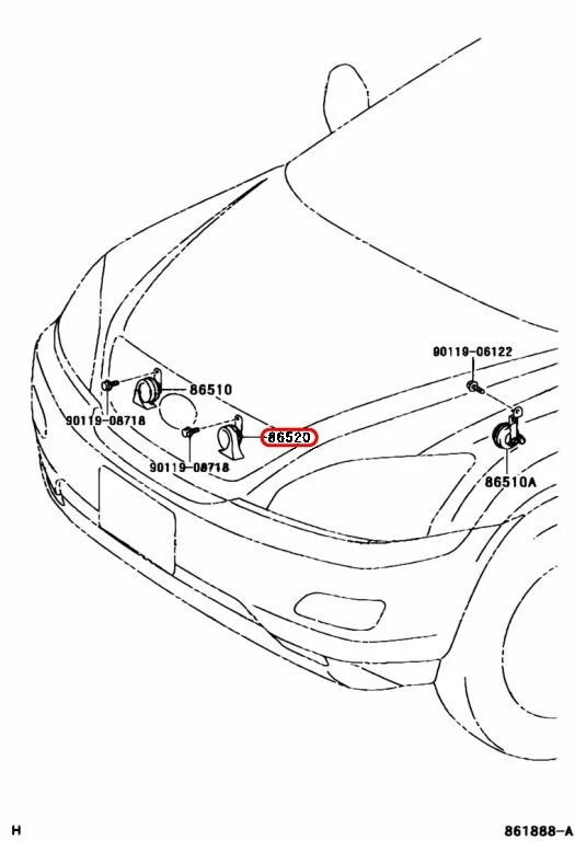 JUEGO DE BOCINAS AGUDAS Y BAJAS OEM TOYOTA 86510-48050 86520-48030 genuino Foto 3 de 4