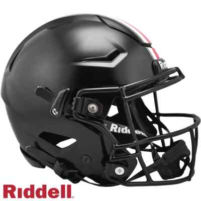 blackout football helmet NIB Riddell Authentic Full Size Ohio State Buckeyes Blackout Speedflex  Helmet