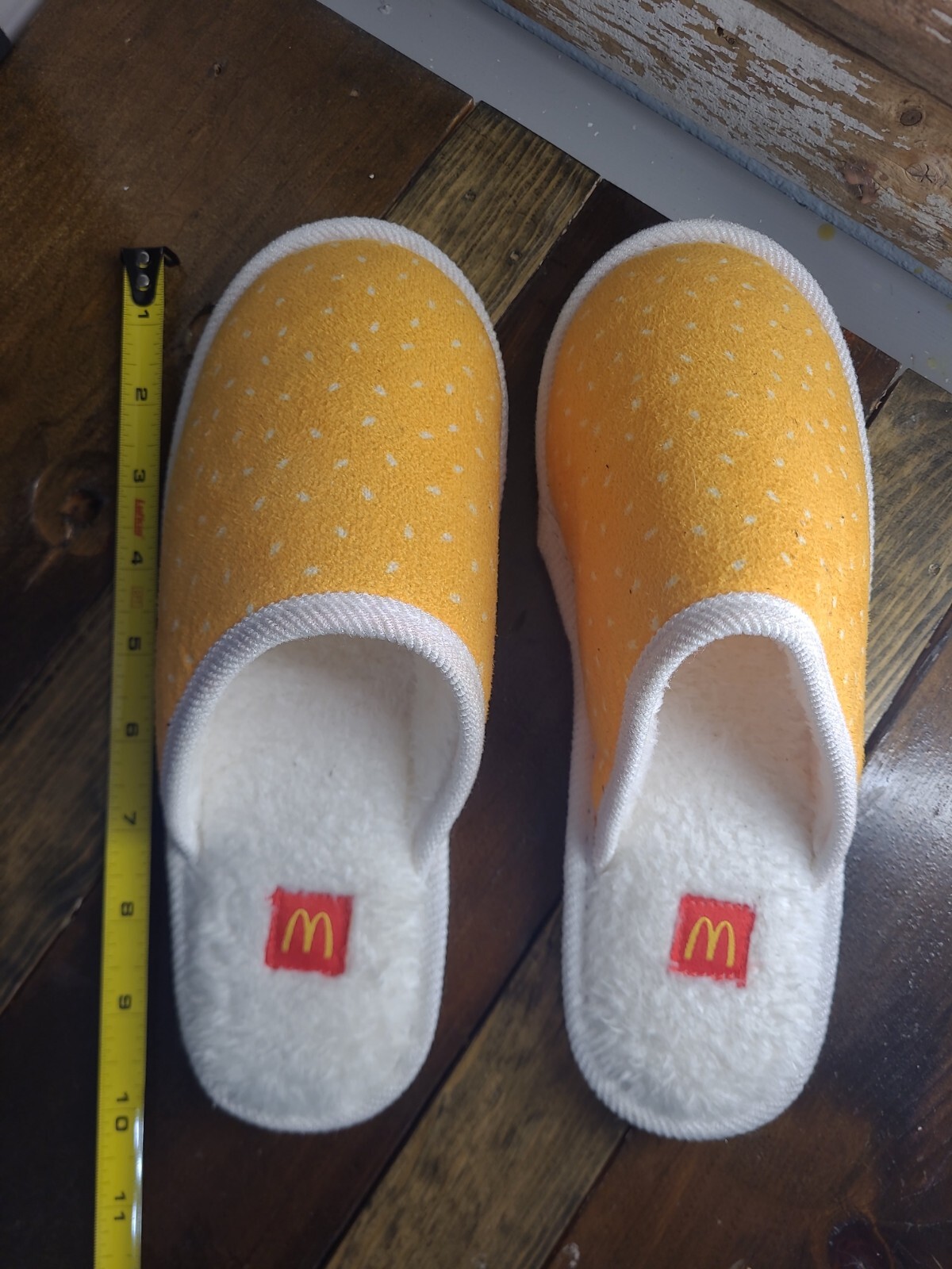 PANTOFOLA D’ORO NUOVE pantofole slip on da uomo McDonalds McDelivery Uber Eats taglia L XL promozionale