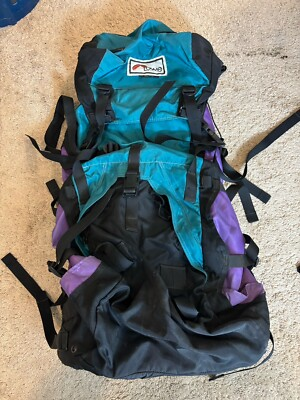 #ad #ad Lowe Alpine Sirocco Internal Frame Hiking Outdoor Backpack Green Purple VTG 90s $52.34