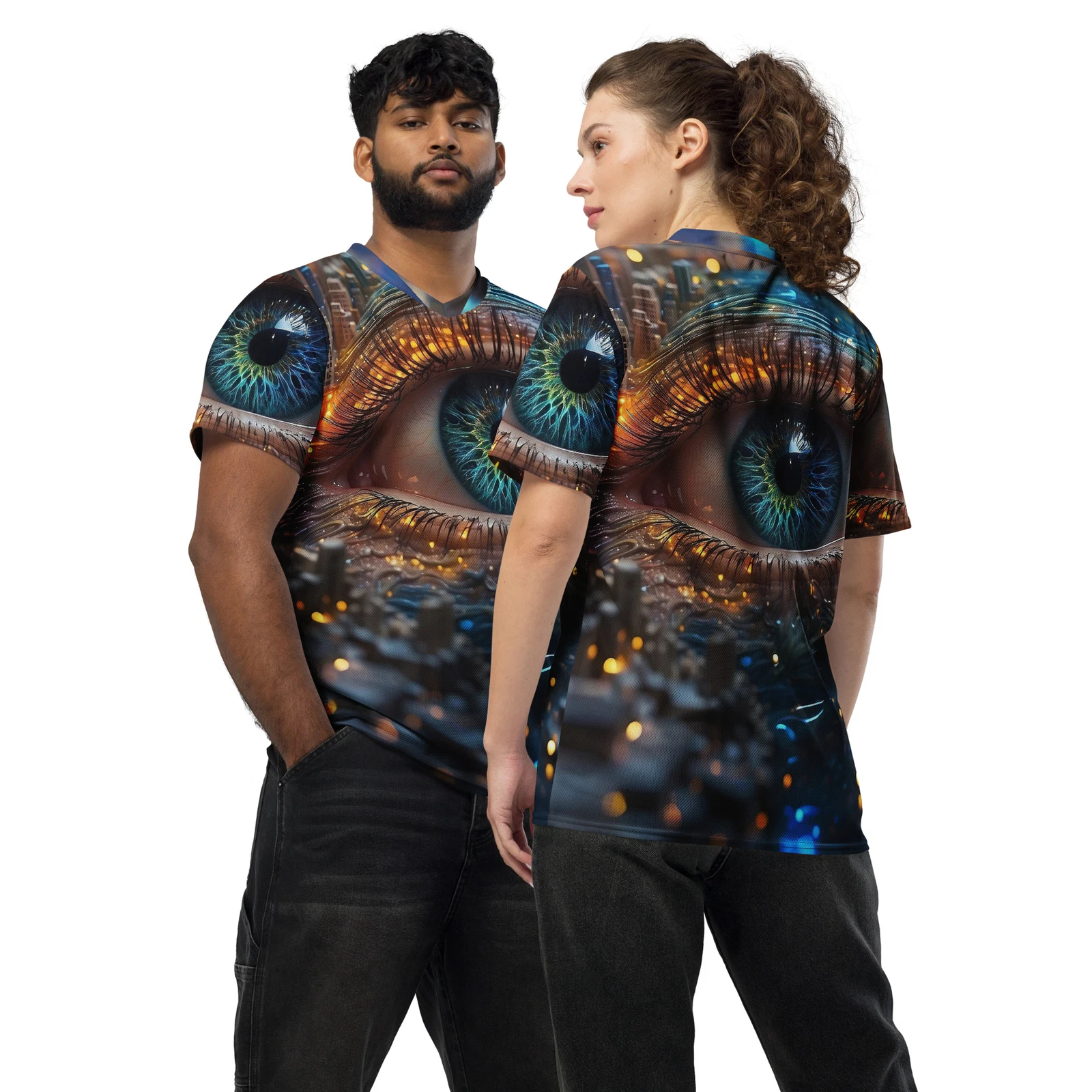 Mystic Eye Recycled unisex sports jersey