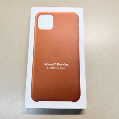 OEM Apple Genuine Leather Case For iPhone 11 Pro Max - Saddle Brown