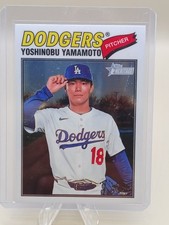 2026 Topps Heritage White Chrome Refractor Yoshinobu Yamamoto LA Dodgers #371 SP