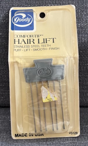 Vintage Goody Haarlifting Edelstahl Zähne grau Plektrum #5128 Comfor-Tip 1975