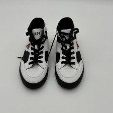 GUESS Hombre Zapatillas Altas Zapatos Negro Blanco Talla 9.5M Informal Logo