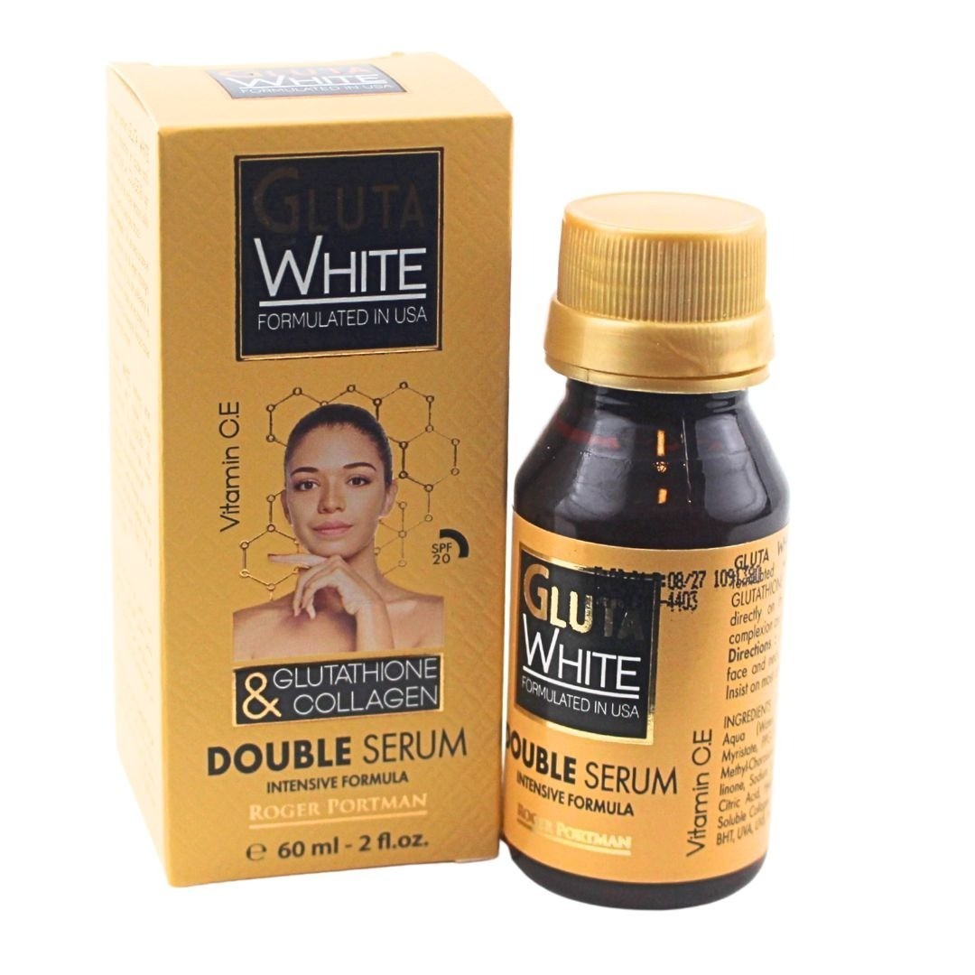 Gluta White Double Serum With Glutathione & Collagen 60ml Intensive Formula... Gluta White Double Serum With Glutathione & Collagen 60ml Intensive Formula...