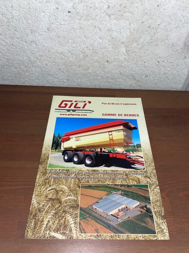 brochure prospekt PROSPECTUS GAMME BENNE GILI tracteur-massey ferguson-someca-ih