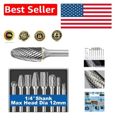 Carbide Burrs for Die Grinders - 8 Pcs 1/4'' Shank Set for Ultimate Precision