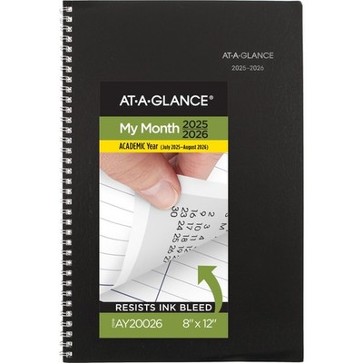 AT-A-GLANCE 2025 Planner, Monthly, 8'' x 12'', Large, DayMinder, Black
