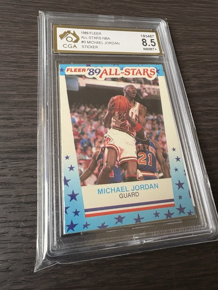 Pegatina Fleer 1989 Michael Jordan All-Stars #3 Foto 3 de 4