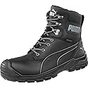 PUMA Men's Black Conquest Waterproof Composite Toe EH Zip Industrial Work Shoes