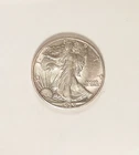 1939-S Walking Liberty Half Dollar, grades AU+, Lustrous with Light Toning.