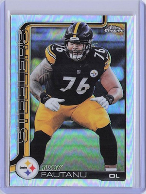 #ad #ad Troy Fautanu 2025 Topps Chrome Refractor #256 Pittsburgh Steelers $1.99