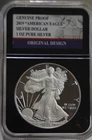 2019 W US Proof Silver Eagle $1 Nice Coin PCS Black Slab