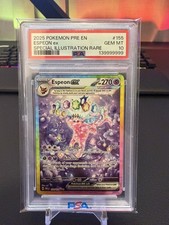 💎 UNIQUE CERT💎POKEMON PRISMATIC EVOLUTIONS 155/131 ESPEON EX SIR PSA 10