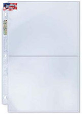 Ultra Pro 2-Pocket Platinum Page with 5" X 7" Pockets 25Ct