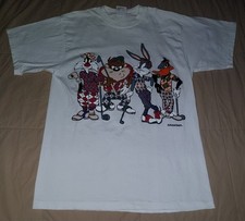 VTG 1993 BUGS BUNNY TAZ DAFFY T SHIRT WARNER BROS LARGE GOLF 90s LOONEY TUNES