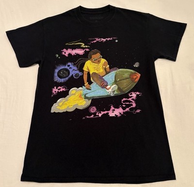 Takeoff Migos The Last Rocket Tshirt Med Black SS Rare 2018 Atlanta Rap Hip Hop