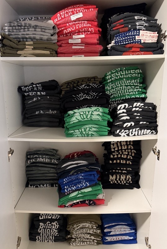 BBQ T-Shirts.  Lot Of 250.  Brand New.  $1250.  Mixed sizes and designs.