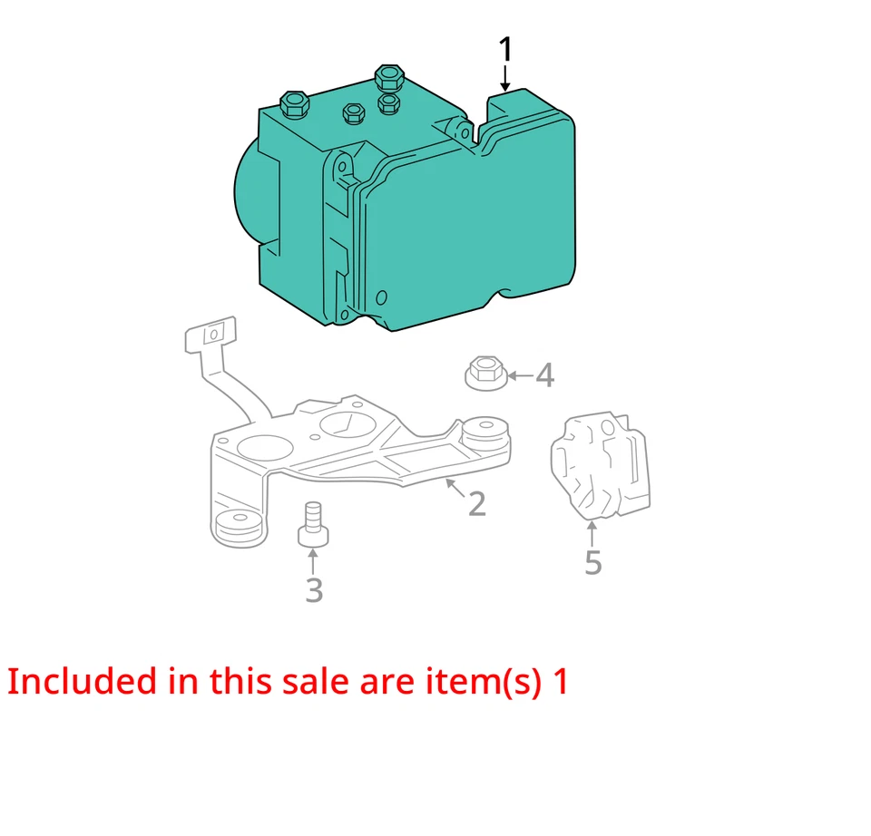 Conjunto de actuador y bomba de pieza de freno antibloqueo bomba ABS de 4 puertas para 16-17 TUNDR Foto 3 de 4