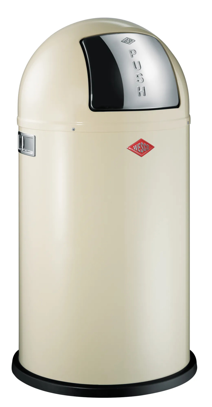 WESCO Pushboy 50l Mülleimer mandel Retro Küche Edelstahl Metall