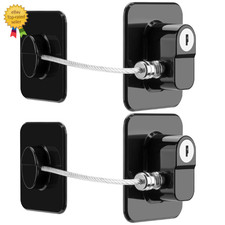 2 Pack Fridge Lock Freezer Lock with 4 Key for Child Safety Refrigerator Locks..