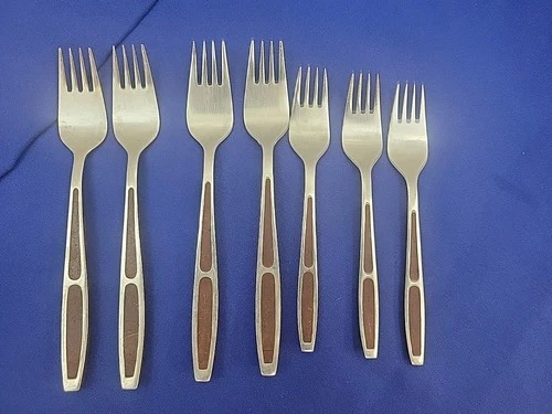 MCM Teak Stainless Steel Utensil Set Made In Japan 17pcs.