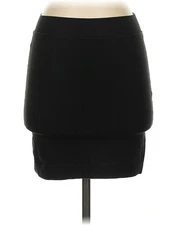 Moda International Women Black Casual Skirt XS