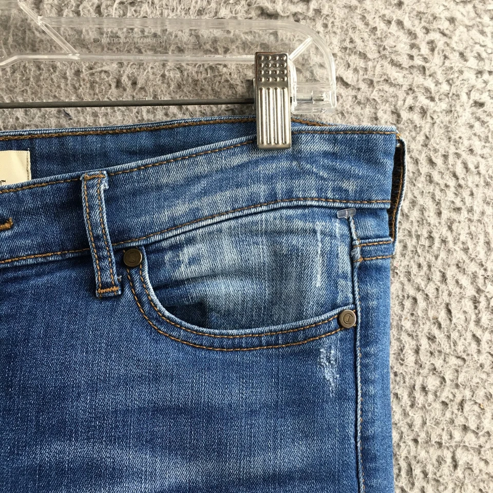 Pantalones de mezclilla ajustados CJ by Cookie Johnson para mujer 28 azul mezcla de algodón tiro medio cremallera Foto 4 de 4