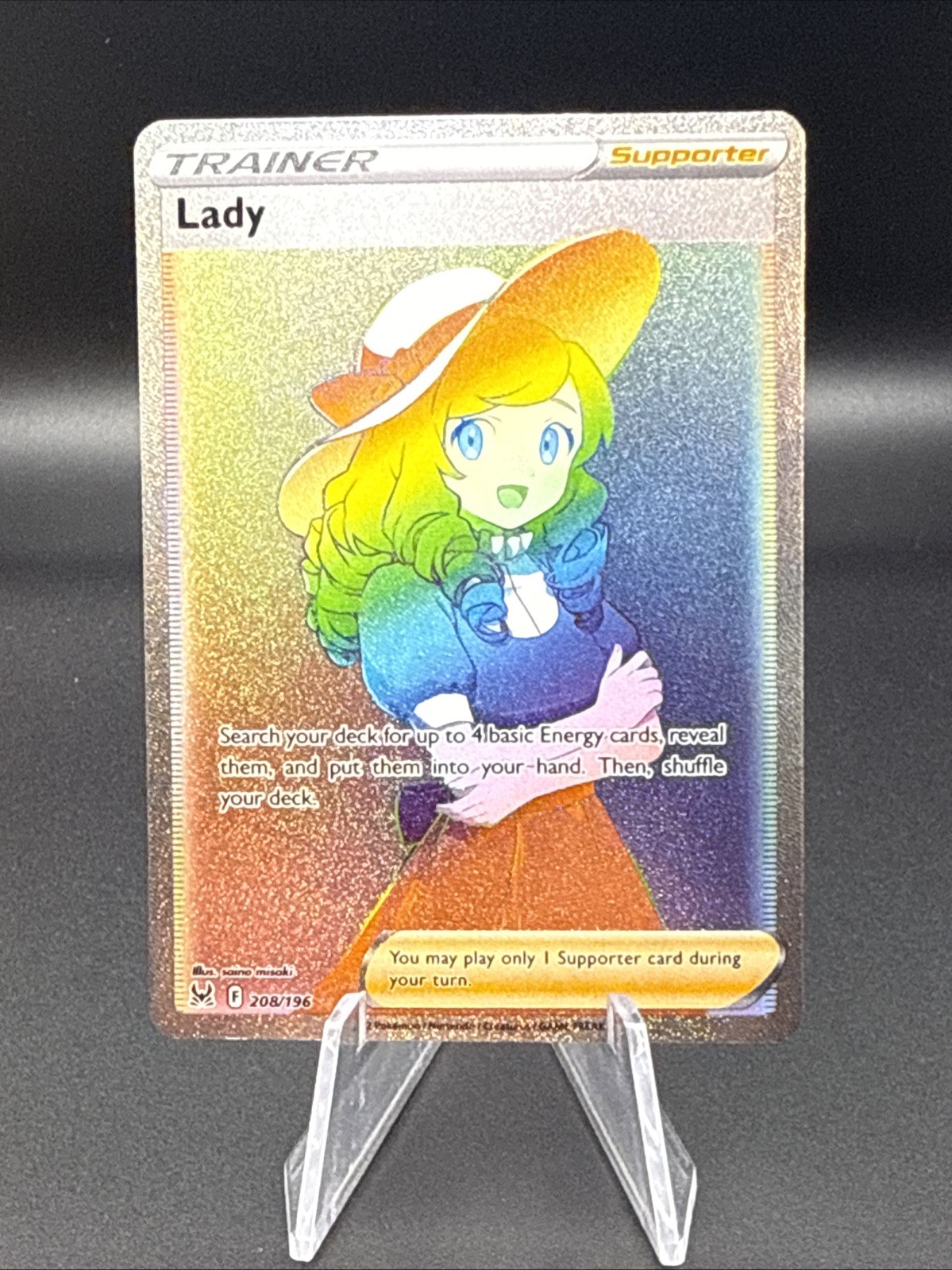 Lady 208/196 Pokémon Lost Origin Rainbow Secret Rare Near Mint