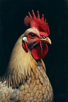 Bird Rooster Baby 4K Wallpaper Digital Art HD Animal Printable Kids Room 1057