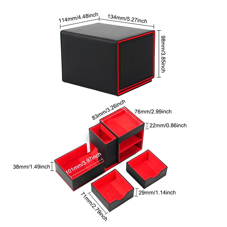 Bandeja de dados 3 en 1 y torre torre de cuero PU caja de dados para juegos de mesa RPG Foto 2 de 4