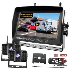 2 Wireless Backup Camera with 7" 1080p Monitor, RV Backup Camera for Furrion