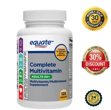 Equate Complete Multivitamin/Multimineral Supplement Tablets, Adults 50+, 125 CT