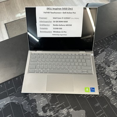 Dell Inspiron 14 5410 2-in-1 I7-1165G7 NVIDIA GeForce MX350 16GB RAM 512GB SSD