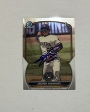 Signed 2023 Bowman Chrome Prospects Jadher Areinamo #BCP-206 Rays Auto