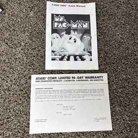 Ms. Pac-Man Atari 7800 Complete In Box CIB Vintage Gaming TESTED AND WORKING!