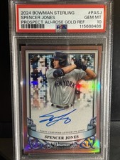 2024 Bowman Sterling Spencer Jones Rose Gold Autograph /15 PSA 10 NY Yankees