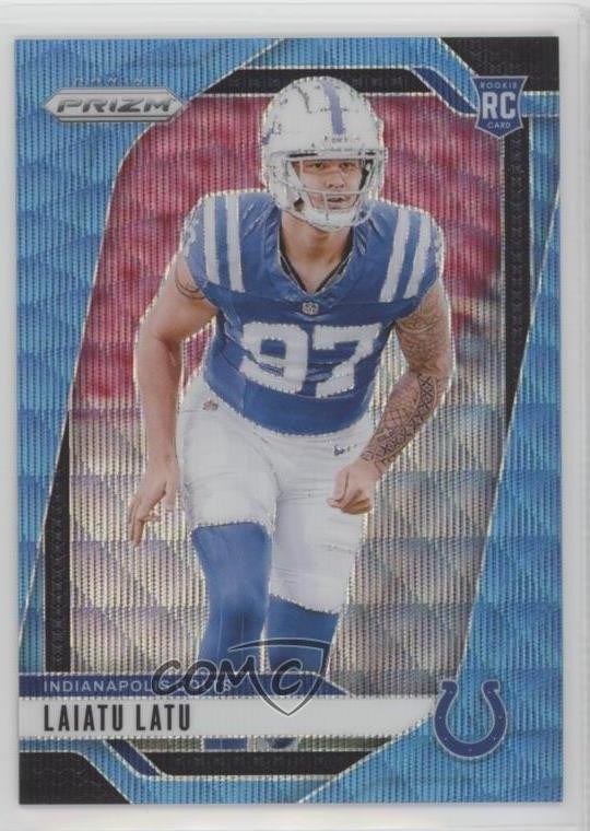 2024 Panini Prizm Rookies Blue Wave Prizm 224/230 Laiatu Latu #366 s3g