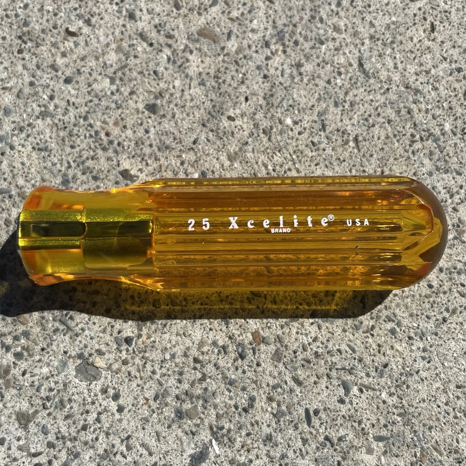 Xcelite Reversible RB1 & RB2 Screwdriver Blade w #25 Handle Set w Pouch NOS VTG - Image 3 of 4