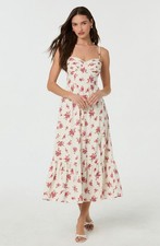 ASTR the Label  Floral Pleated Bust Fit & Flare Sundress Size Small