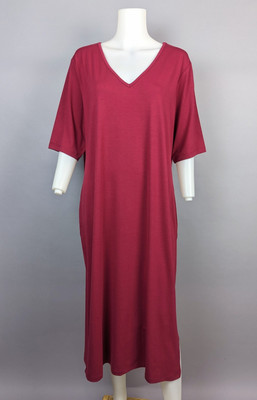 Attitudes by Renee NWT Parisian Jersey Midi Dress Stretch Red Ash XLP XL Petite