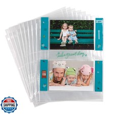 Samsill 4x6 Photo Pages for 3-Ring Binder 4x6, 25 Pack, Holds 100